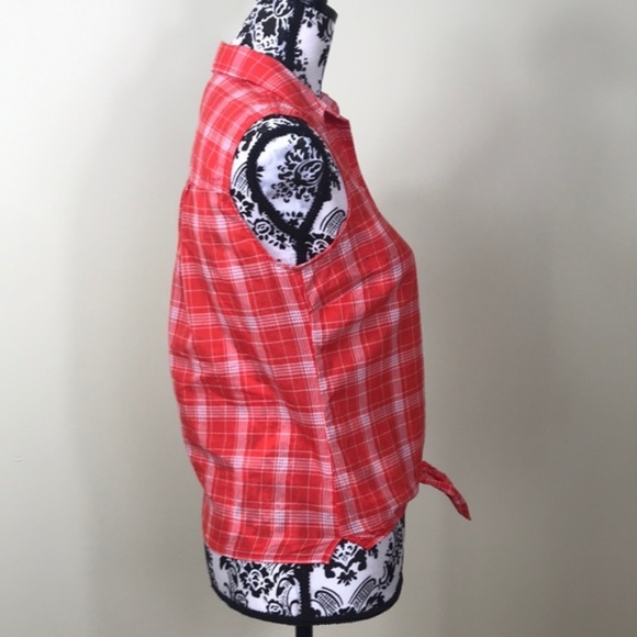 💖MEGA SALE💖J. CREW Women’s Shirt Red White ALSU00203 - Picture 2 of 5